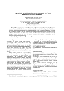 Aprendizado Automático das Estruturas Argumentais dos Verbos