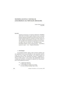 Inversão locativa e sintaxe de concordância no Português Brasileiro