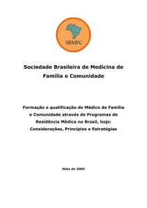 RMFC: NOTAS - Sociedade Brasileira de Medicina de Família e