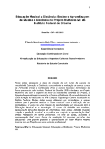 Educação Musical a Distância: Ensino e Aprendizagem de
