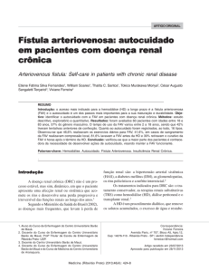 Fístula arteriovenosa: autocuidado em pacientes com doença renal