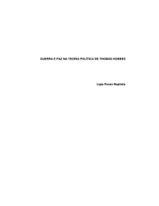 GUERRA E PAZ NA TEORIA POLÍTICA DE THOMAS HOBBES Ligia