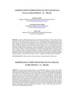 comportamento morfológico da praia do rio das pacas, florianópolis