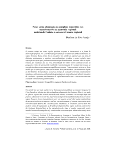 Notas sobre a formação do complexo nordestino e as