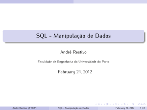 SQL - Manipulação de Dados