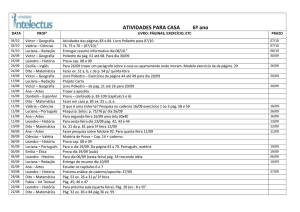 ATIVIDADES PARA CASA 6º ano