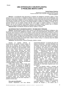 uma introdução à neurofilosofia: o problema mente-corpo - IB-USP