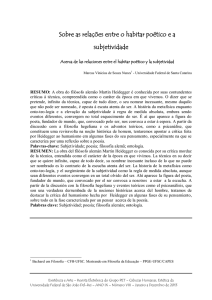 Sobre as relações entre o habitar poético e a subjetividade