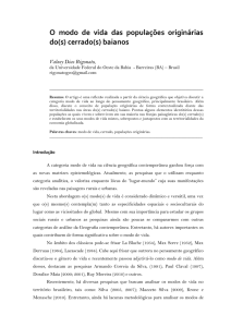 O modo de vida das populações originárias do(s) cerrado(s) baianos