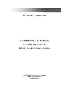 o conselho geral da província e a política de instrução