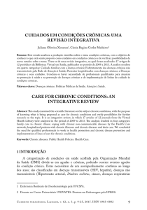 CUIDADOS EM CONDIÇÕES CRÔNICAS: UMA REVISÃO