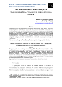 Das tribos índigenas à urbanização: a transformação da