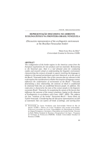 (Discoursive representation of the ecolinguistic environment at the