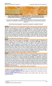 Acting child nursing care with osteosarcoma and Ewing`s sarcoma