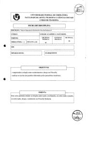 GFI115 - Tópicos Especiais de História da Filosofia Moderna 8