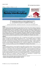 ISSN 2317-5079 HPV: percepção das portadoras... Veloso, L, C