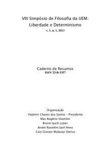 VIII Simpósio de Filosofia da UEM: Liberdade e Determinismo
