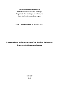 Prevalência do antígeno de superfície do vírus da hepatite B, em