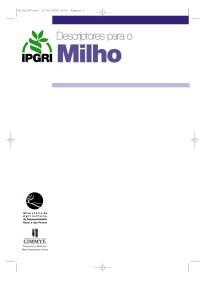 Descritores para o Milho - Bioversity International