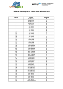 Caderno de Respostas – Processe Seletivo 2017