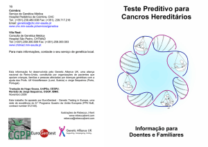 Teste Preditivo para Cancros Hereditários