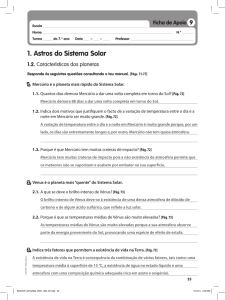 1. Astros do Sistema Solar