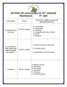 roteiro de avaliações da iiª unidade