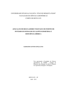 Aplicação de reguladores vegetais e de fosfito de potássio em