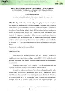 relações entre fatores climáticos e geográficos nas ocorrências de