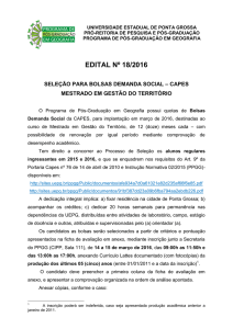 Edital 18/2016 - Universidade Estadual de Ponta Grossa