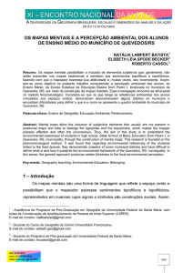OS MAPAS MENTAIS E A PERCEPÇÃO AMBIENTAL DOS
