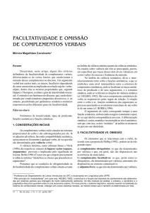 Facultatividade e omissão de complementos