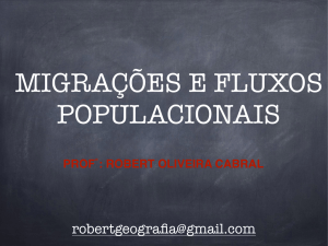 MIGRAÇÕES E FLUXOS POPULACIONAIS revisao 2017