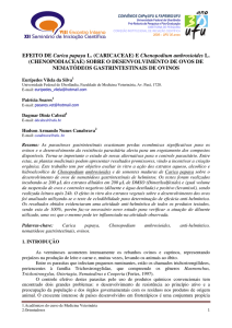 (CARICACEAE) E Chenopodium ambrosioides L.