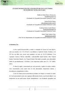 ANÁLISE MICROCLIMÁTICA EM REGIÃO DE ENCLAVE ÚMIDO