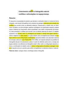Crescimento urbano e hidrografia natural: conflitos e articulações no