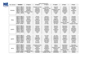 Horário Matutino/2017 Dia / Semana HORÁRIO 6º ano A 6º ano B 7º