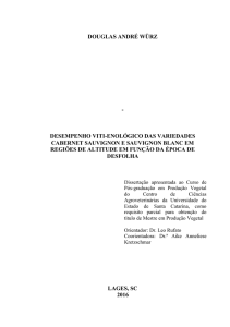 desempenho viti-enológico das variedades cabernet - udesc