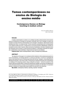 Temas contemporâneos no ensino de Biologia do ensino médio
