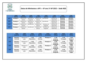 Minitestes e APs 1ª etapa 2015