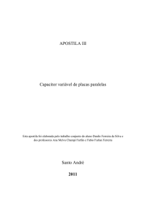 APOSTILA III Capacitor variável de placas paralelas
