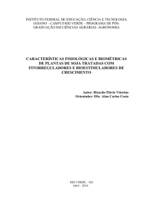 CARACTERÍSTICAS FISIOLÓGICAS E BIOMÉTRICAS DE