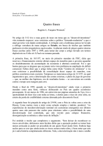 Quatro frases - Departamento de Economia PUC-Rio
