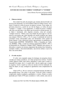 estudo do uso dos verbos “comprar” e “vender”