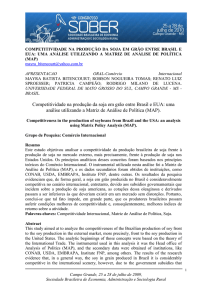 Competitividade na produção da soja em grão entre Brasil e EUA