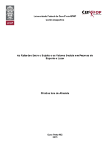As Relações Entre o Sujeito e os Valores Sociais em Projetos de