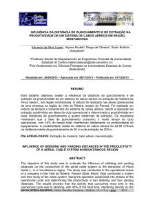 influência da distância de guinchamento e de extração na