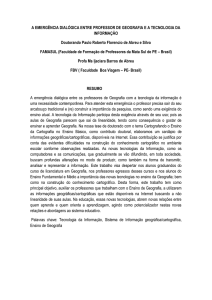 a emergência dialógica entre professor de geografia e a tecnologia