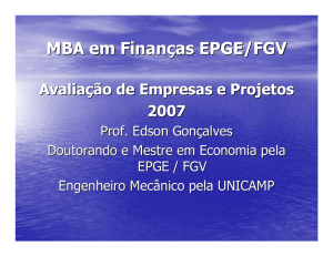 MBA em Finanças EPGE/FGV