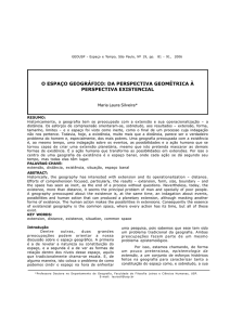 O Espaço Geográfico: da perspectiva